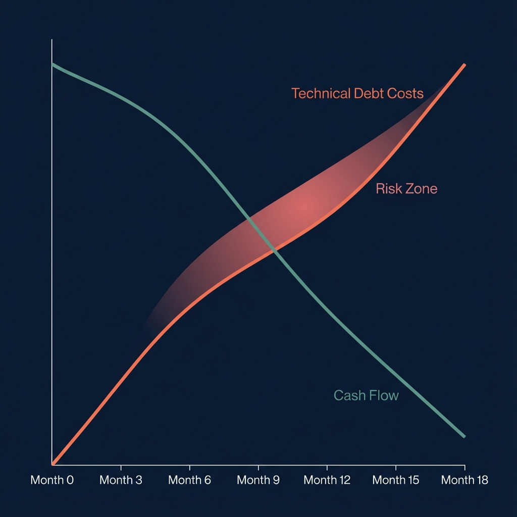 The Bankruptcy Zone - Technical Debt vs Cash Flow